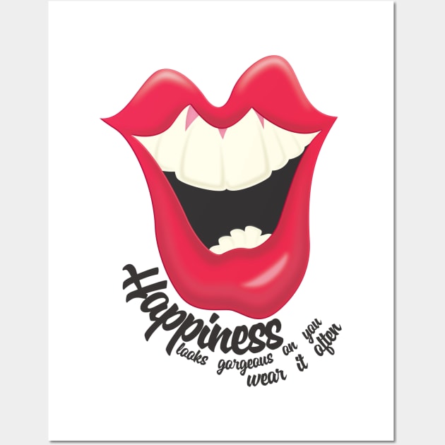 Happiness Looks Gorgeous On You, Wear It Often Wall Art by Alexandrea 